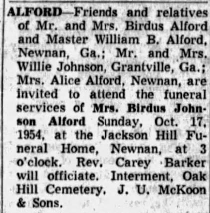 Obituary for Birdus ALFORD - 