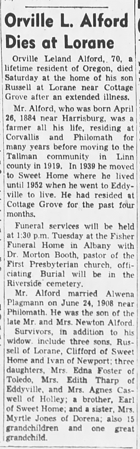 Albany Democrat Herald
Monday, 31 Jan 1955 - 