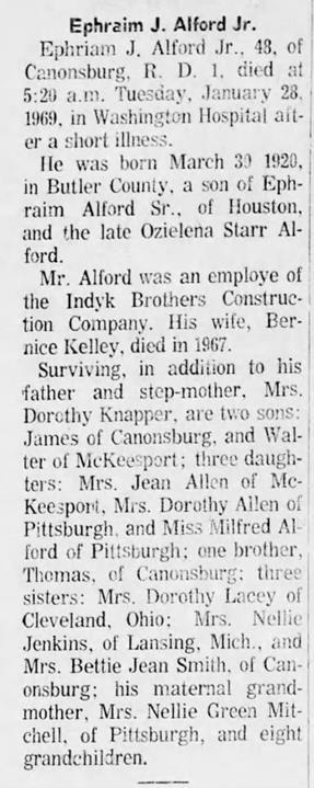 Obituary for Ephraim J. Alford (Aged 43) - 