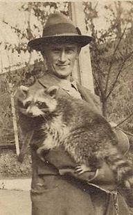 Bill  Alvord & pet racoon